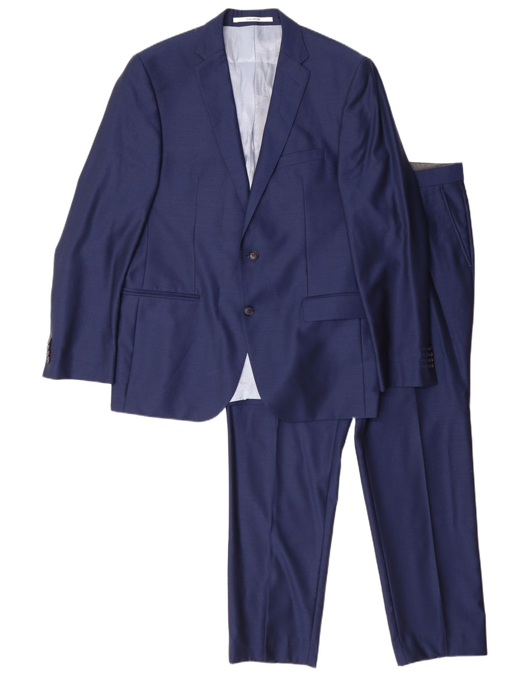 Costum bărbătesc Baumler, 2 nasturi, 2 piese IT 52 XL W38 L29 Lână virgină bleumarin