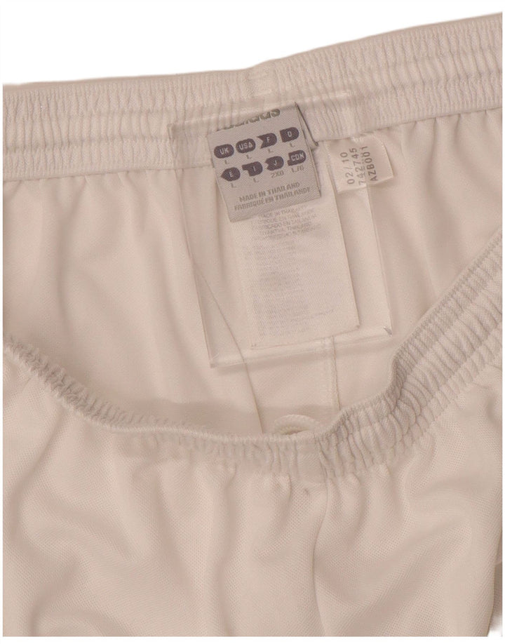 Pantaloni scurți sport pentru bărbați Adidas Climalite, mari, alb, din poliester