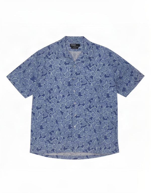 Cămașă hawaiană cu mânecă scurtă Polo Ralph Lauren, pentru bărbați, 2XL, albastru, floral