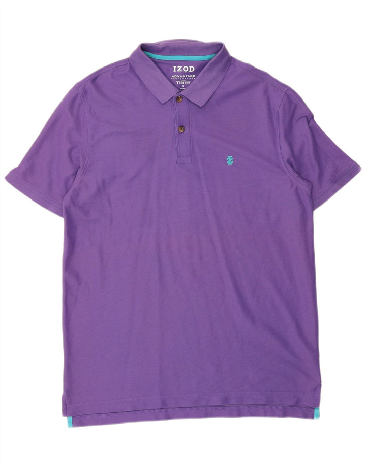 Tricou polo Izod pentru bărbați, bumbac mov mare