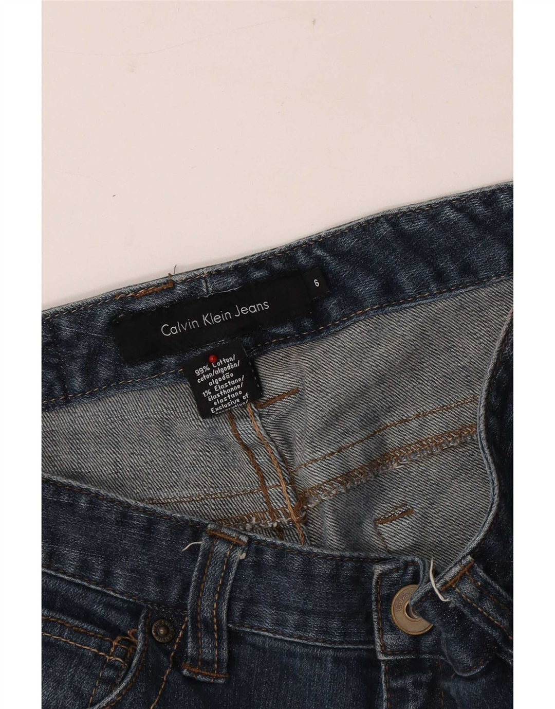 Blugi Calvin Klein pentru femei Bootcut US 6 Medium W30 L31 Blue Bumbac