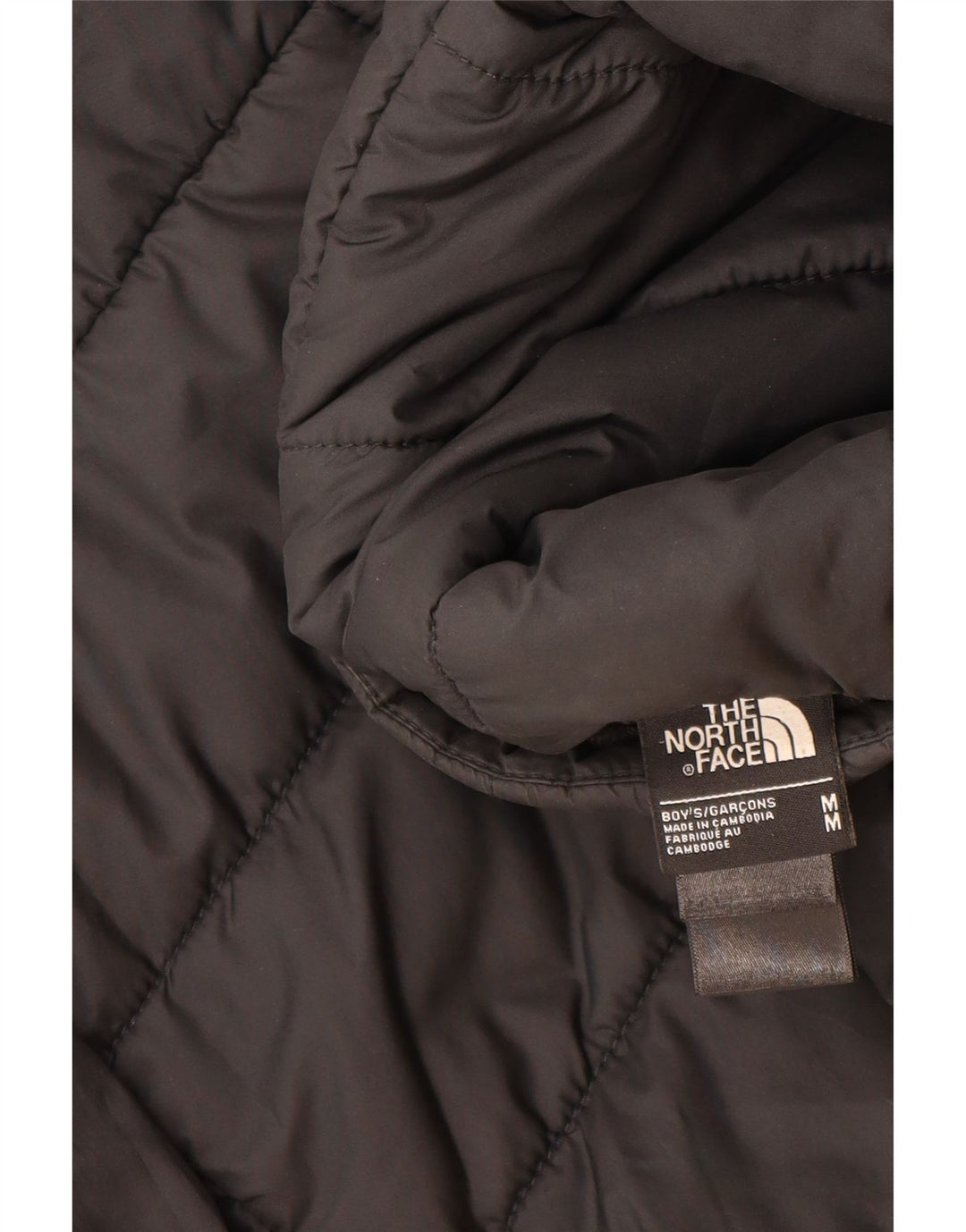 Jachetă căptușită reversibilă cu glugă The North Face pentru băieți 9-10 ani mediu negru