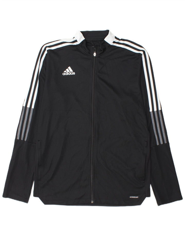 Jachetă de top pentru trening Aeroready pentru bărbați Adidas, mare, negru, poliester