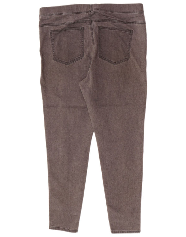 Marks & Spencer blugi jegging scurti pentru femei UK 16 mare W34 L25 bumbac gri