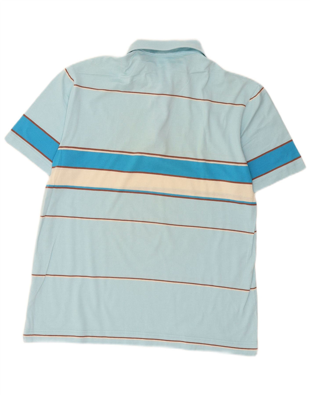 Tricou polo Lacoste pentru bărbați mărimea 4, bumbac cu dungi albastre medii