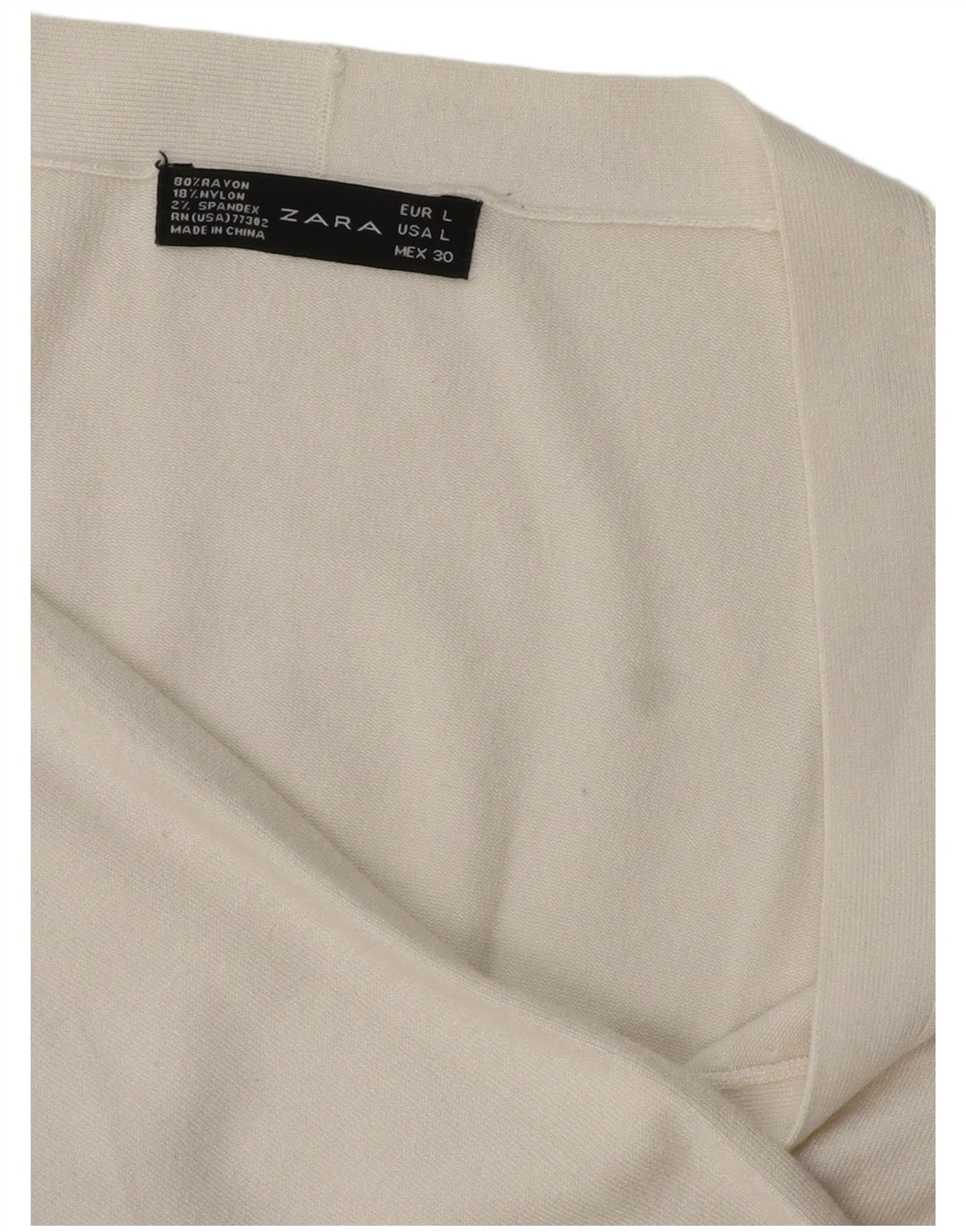 Pulover cardigan pentru femei Zara UK 16, mare, alb, raion
