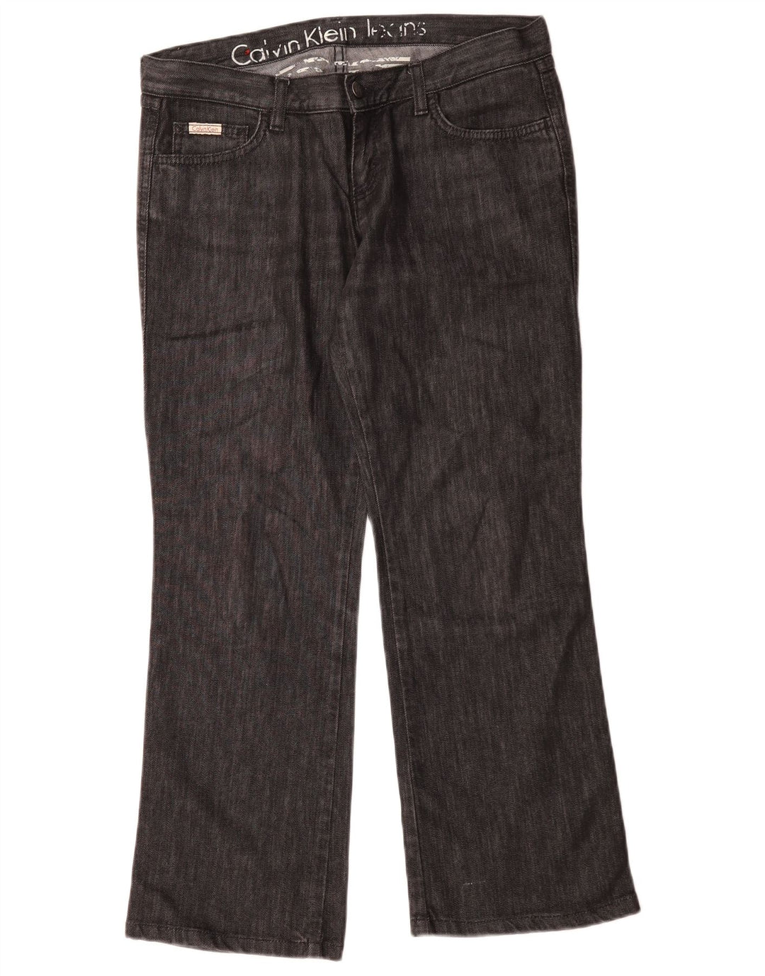 Blugi drepti pentru femei Calvin Klein W30 L28 bumbac negru