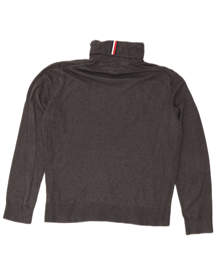 Pulover pentru bărbați Tommy Hilfiger cu gât rulat XL bumbac gri