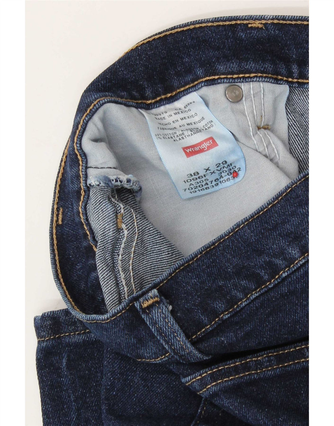 Blugi drepti pentru bărbați Wrangler W38 L29 bumbac bleumarin