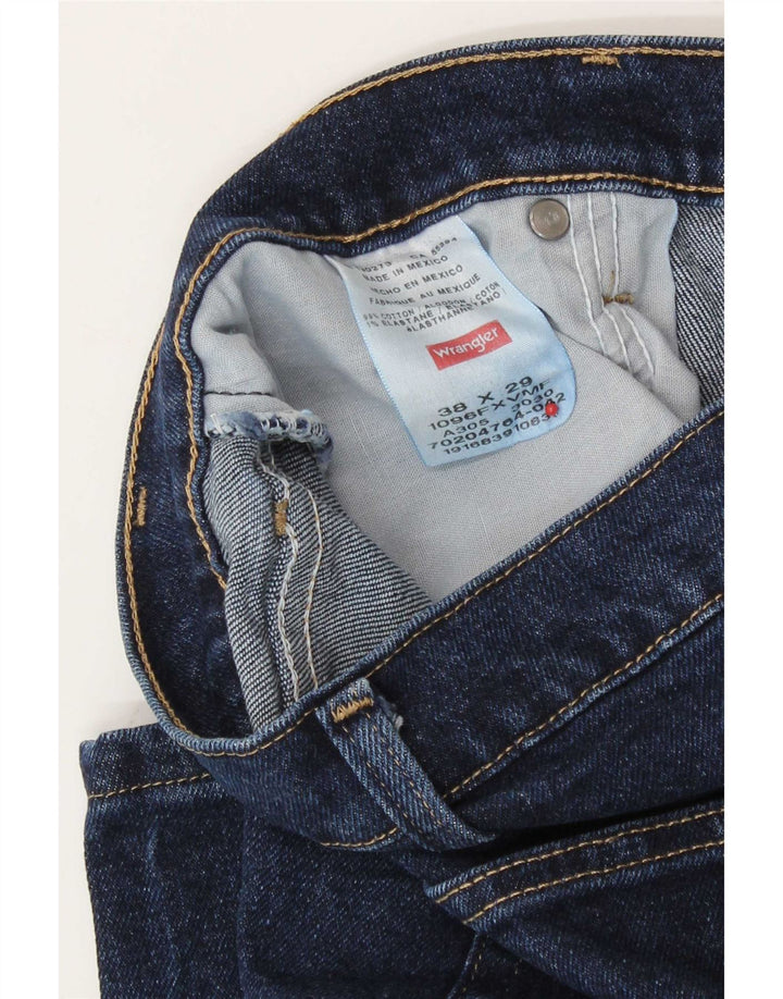 Blugi drepti pentru bărbați Wrangler W38 L29 bumbac bleumarin