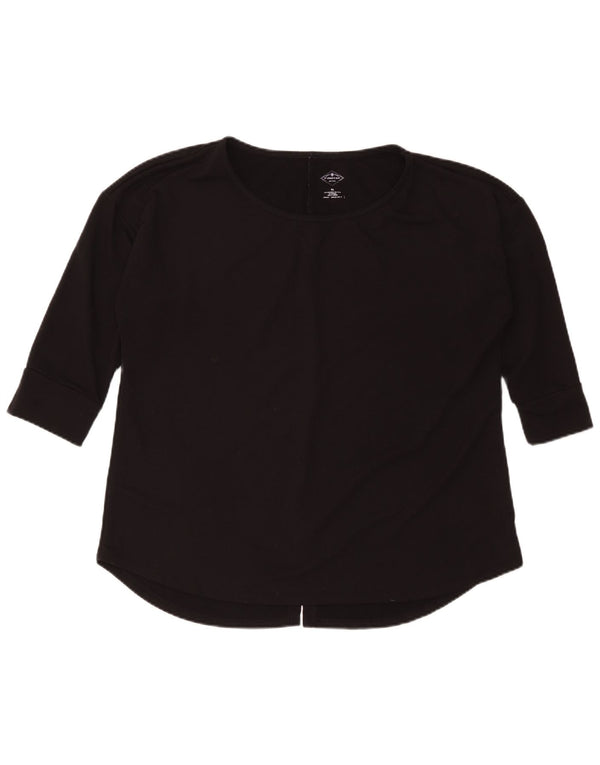 Top pentru femei St John's Bay cu mâneci 3/4 UK 18 XL Poliester negru