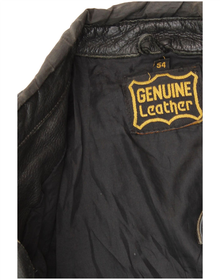SCOTCHLITE 3M Jachetă Bomber Bărbați IT 54 2XL Piele Neagră Colorblock