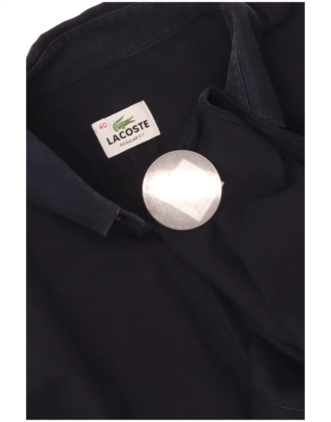 Cămașă LACOSTE pentru bărbați, cu tăiere obișnuită, mărimea 40, medie, bumbac bleumarin