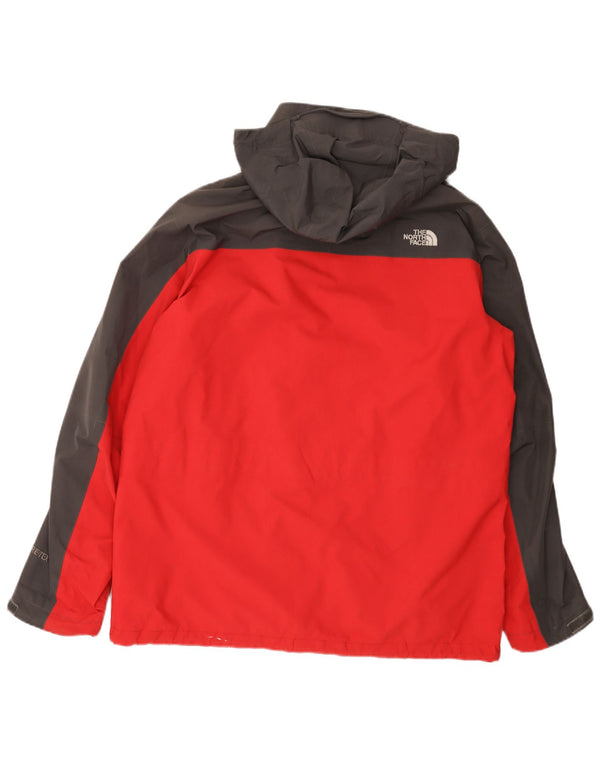 Jachetă de ploaie cu glugă pentru bărbați The North Face UK 42 XL, nailon color bloc roșu