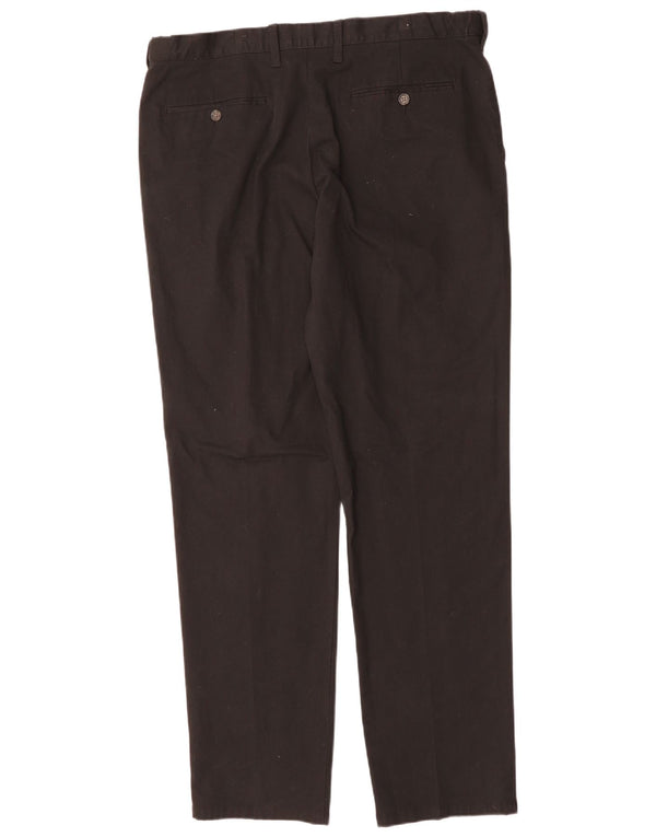 MARKS & SPENCER Pantaloni chino drepți pentru bărbați W38 L33 bumbac negru