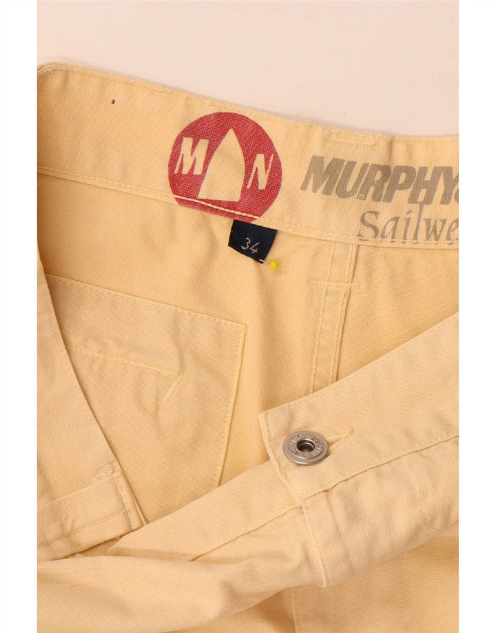 Murphy & Nye Pantaloni scurți chino pentru bărbați W34, bumbac, bej, mari