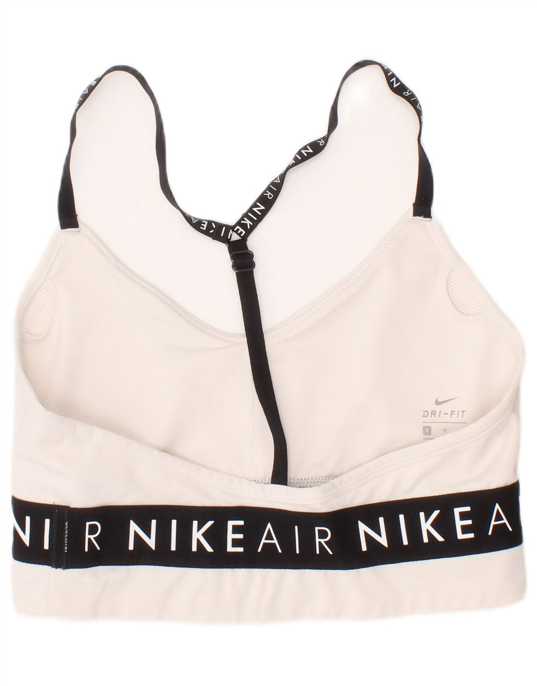 Sutien sport grafic pentru femei Nike, mic, alb, poliester sport