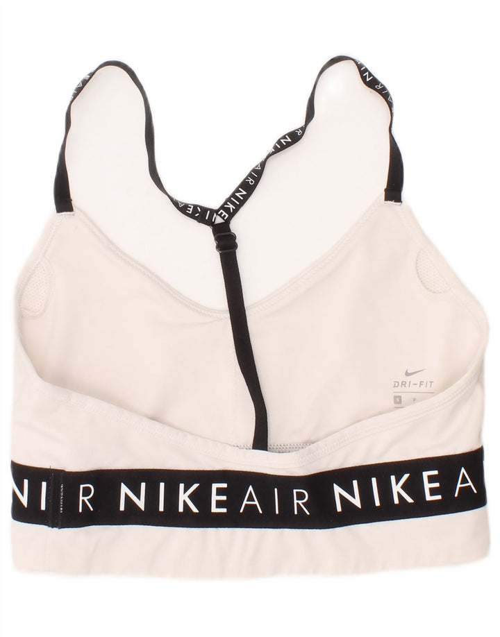 Sutien sport grafic pentru femei Nike, mic, alb, poliester sport