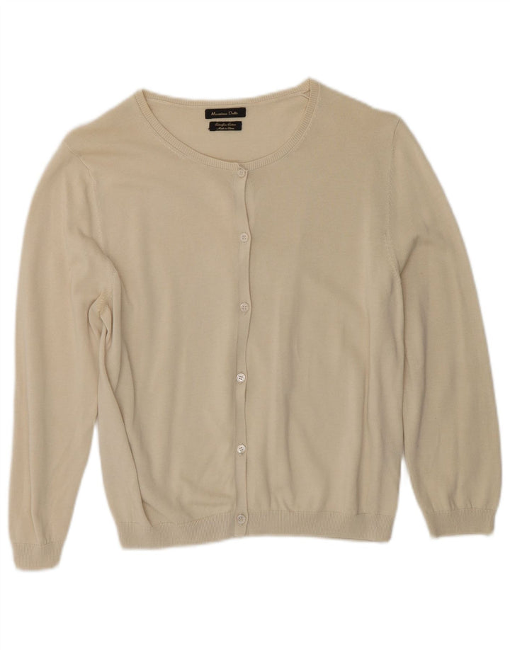 Pulover cardigan pentru femei MASSIMO DUTTI UK 10 mic bumbac alb