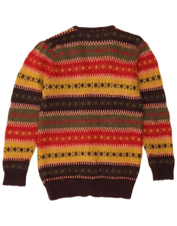 Pulover cardigan pentru femei VINTAGE UK 14 mare, multicolore, cu dungi