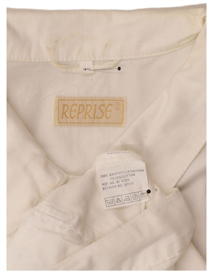Gilet de denim pentru femei Reprise IT 46, mare, alb, bumbac