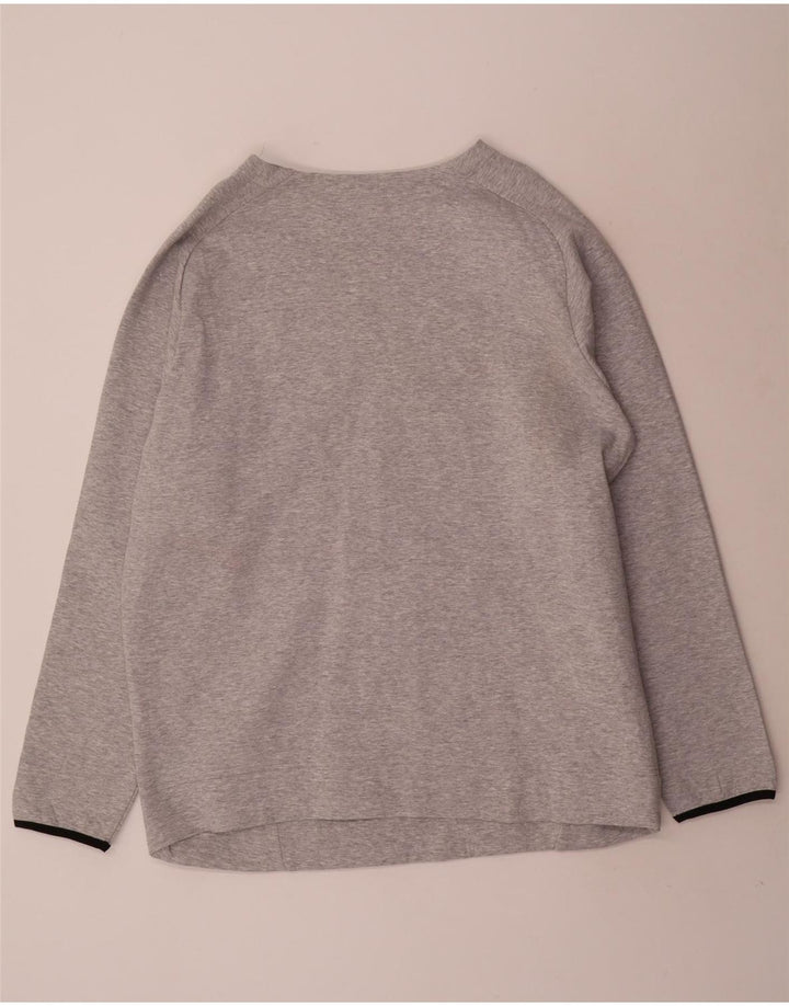 Top pentru bărbați Puma cu mânecă lungă 2XL, bumbac gri