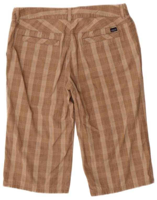 Bermude pentru femei Patagonia US 12 Large W32 Beige Check Bumbac