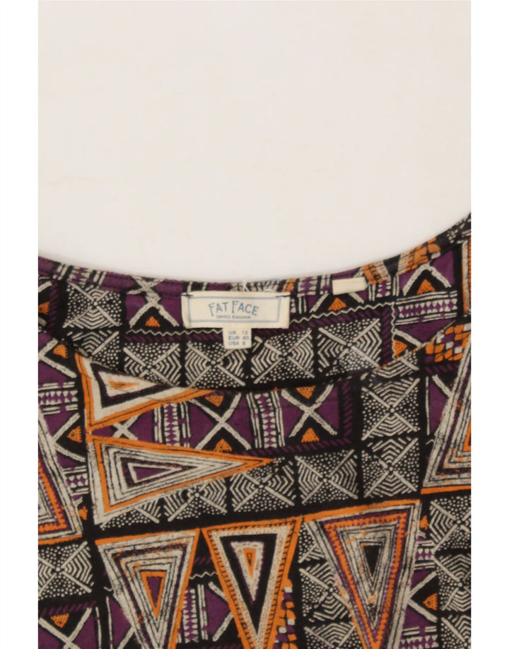 FAT FACE Womens Sleeveless Maxi Dress UK 12 Medium Multicoloured Geometric Vintage Fat Face and Second-Hand Fat Face from Messina Hembry 