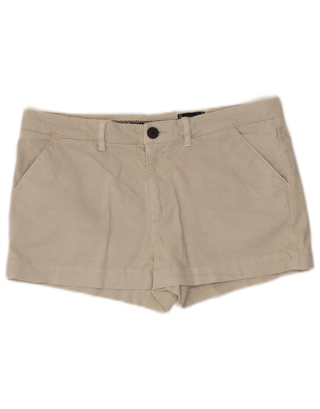 Pantaloni scurti chino Superdry pentru femei UK 12 Medium W34 Beige Bumbac