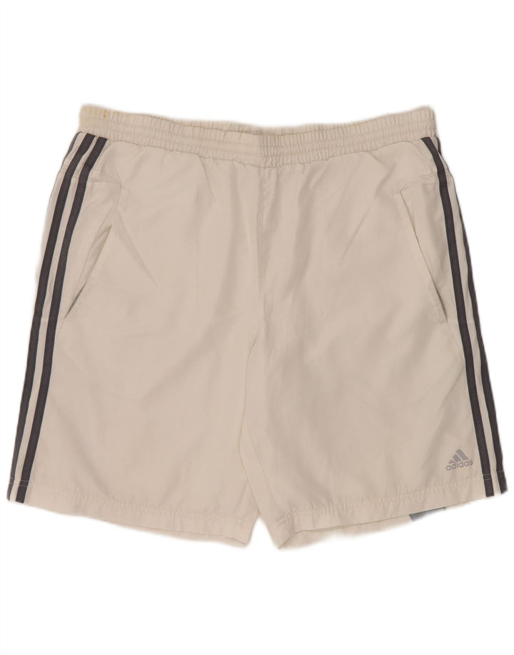 Pantaloni scurți sport ADIDAS Clima 365 pentru bărbați, alb mediu, poliester color bloc