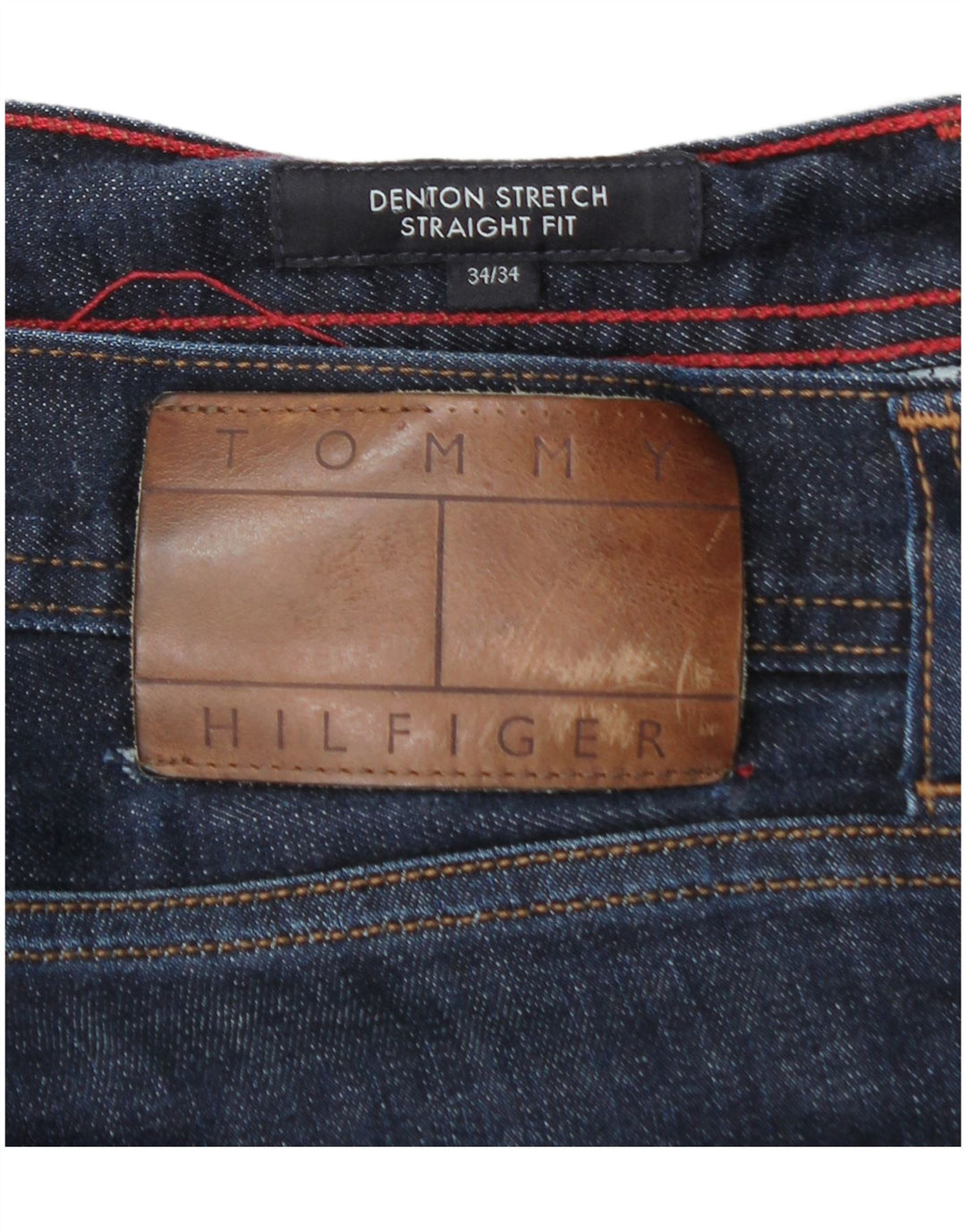 TOMMY HILFIGER Blugi drepti Denton pentru bărbați L34 L34 Bumbac bleumarin