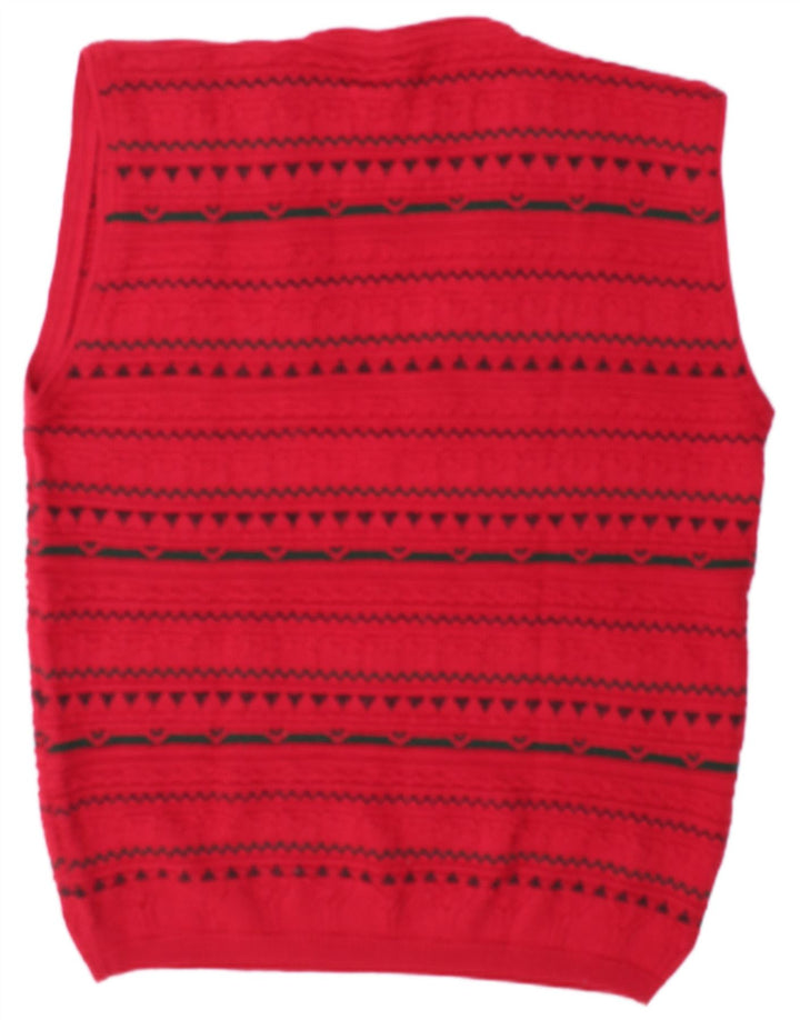 Vestă Vintage pentru bărbați, XL, roșu, geometric