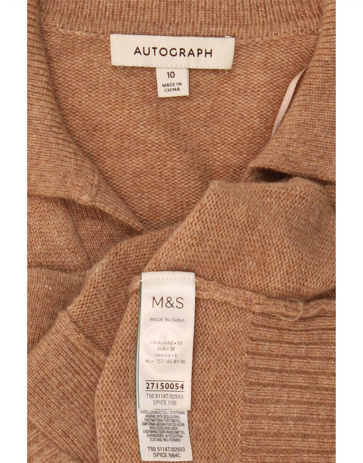 Pulover cardigan cu autograf pentru femei Marks & Spencer UK 10 Mic Bej