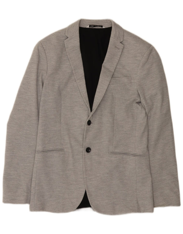 Blazer pentru bărbați Zara, cu 2 nasturi, UK 38, gri mediu