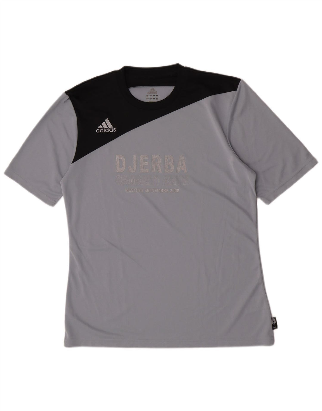 Tricou pentru bărbați Adidas Climalite Graphic Top Mediu Gri Poliester Colorblock