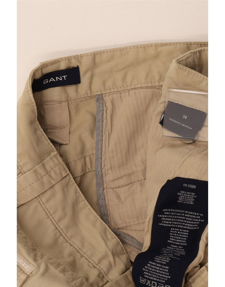 Pantaloni scurti cargo Gant pentru bărbați W34, bumbac, bej, mari