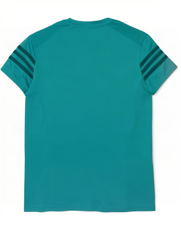Tricou Adidas Climalite pentru femei Top UK 8/10 Poliester turcoaz mic