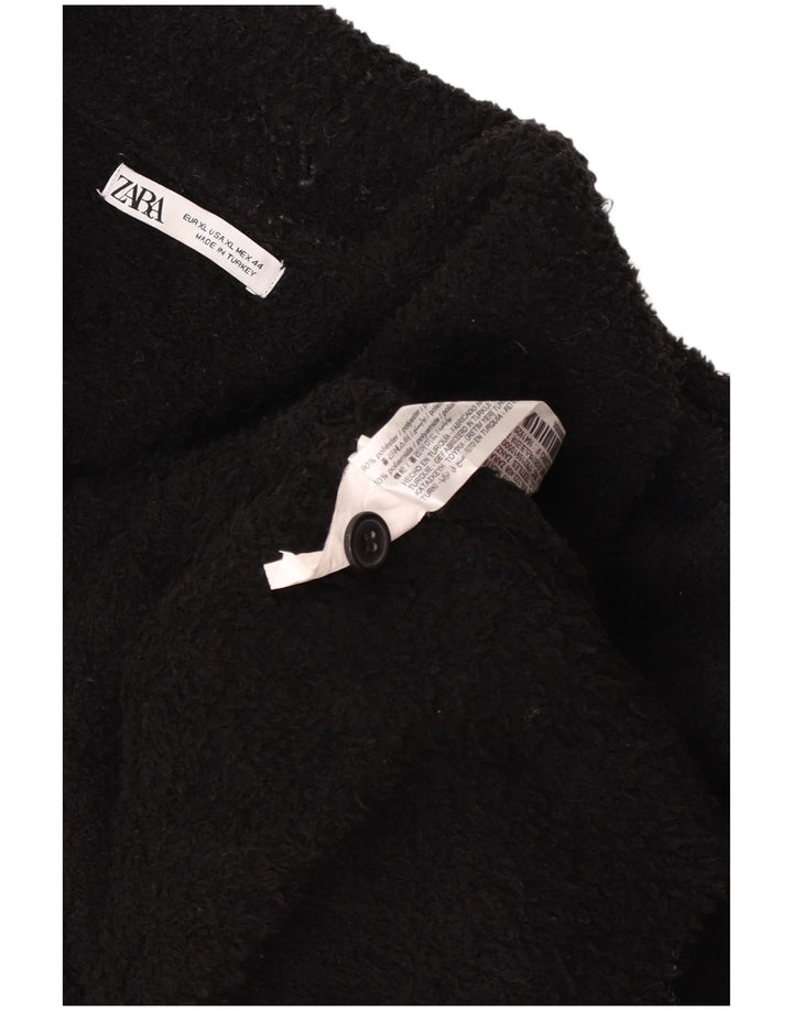 Pulover pentru bărbați Zara, cu gât polo, XL, poliester negru