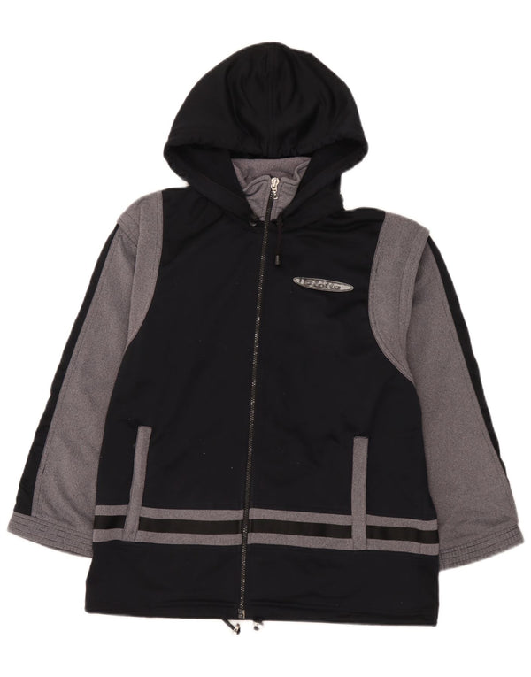 Lotto Boys Trening cu glugă Jachetă de top 15-16 ani 3XL Negru Colorblock