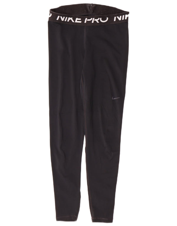 Leggings Nike Dri Fit Graphic pentru femei UK 12 Medium Black Poliester Sports