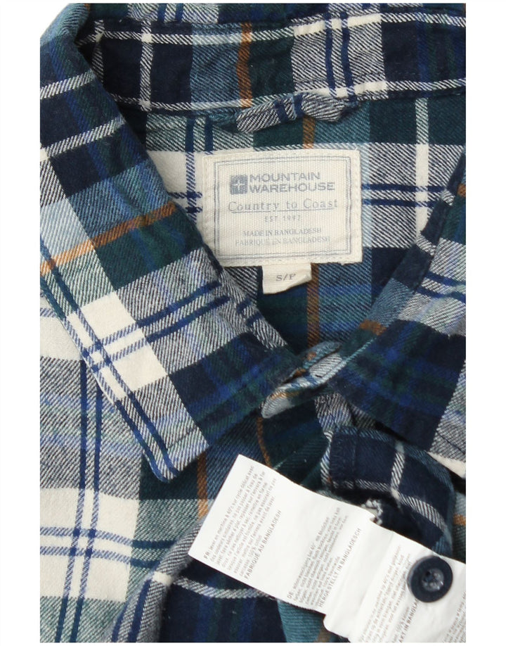 Cămașă de flanel pentru bărbați Mountain Warehouse, bumbac cu carouri albastre mici