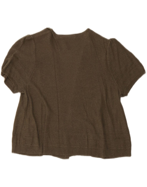 Pulover cardigan cu mânecă scurtă pentru femei Marks & Spencer UK 14 Medium Khaki