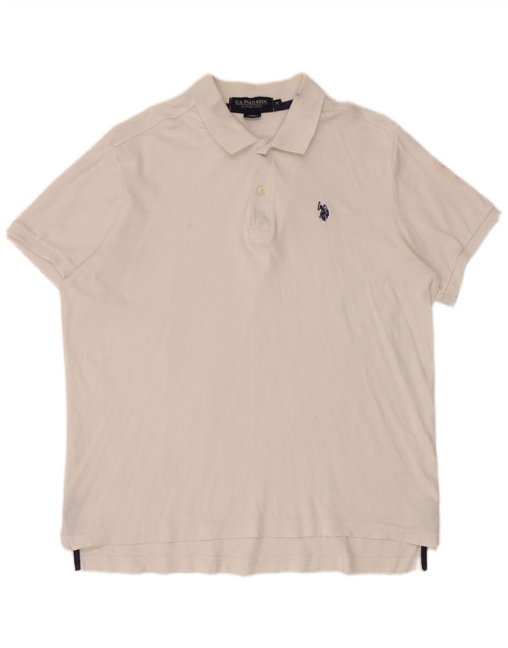 U.S. Polo Assn. Cămașă pentru bărbați, bumbac alb mediu
