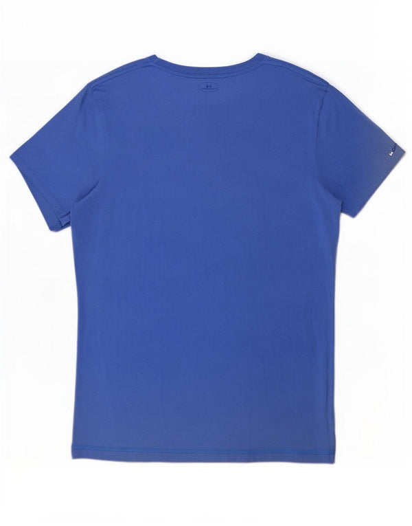 Tricou Under Armour pentru femei Heat Gear Top mare din bumbac albastru
