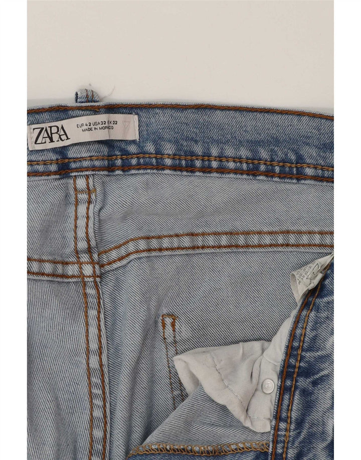 Blugi slim pentru bărbați Zara EU 42 Large W32 L28 Albastru