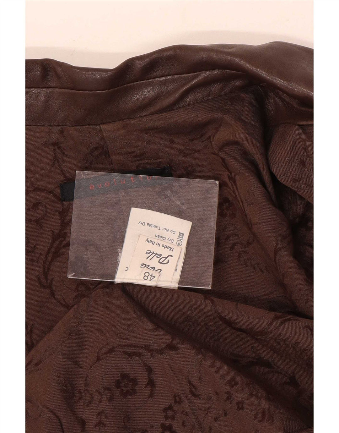 Jachetă pentru femei Evolution din piele cu 3 nasturi IT 48 XL Maro Colorblock