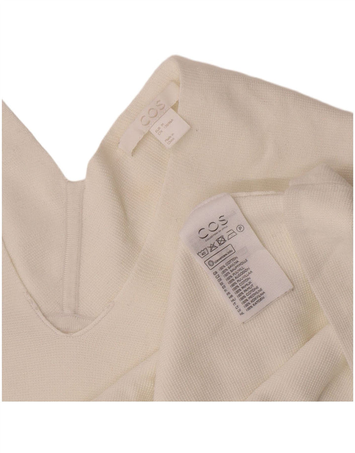 Cos Top pentru femei cu mânecă lungă UK 14 Medium White Bumbac
