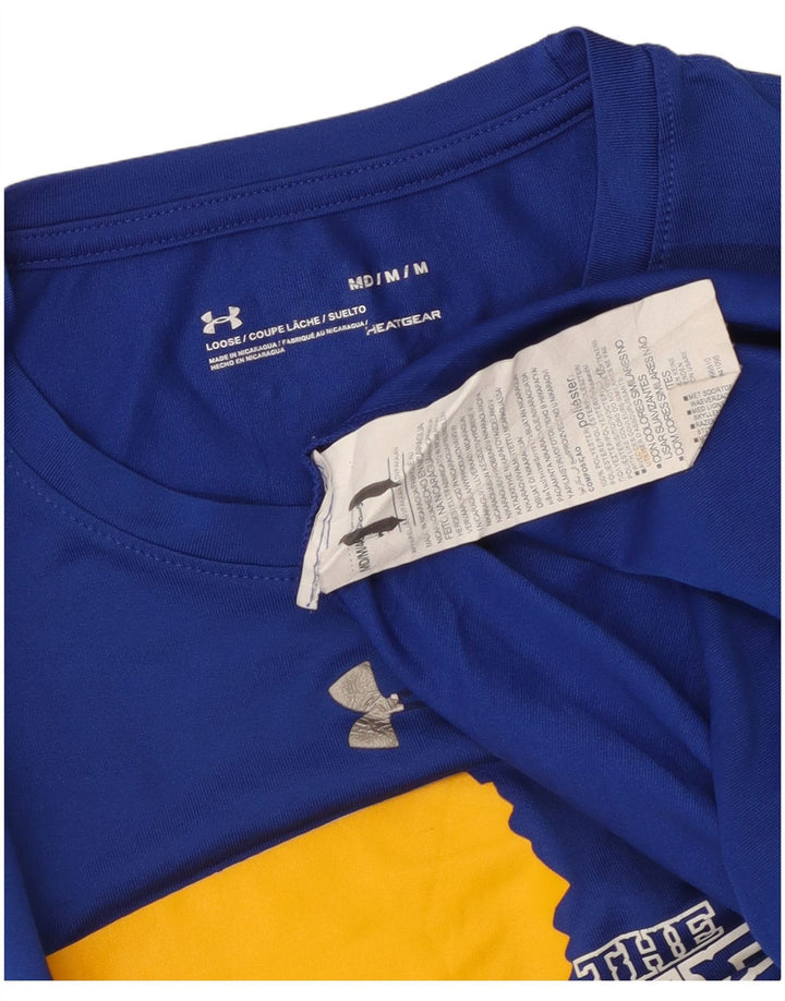 UNDER ARMOUR Bărbați Heat Gear Top grafic cu mânecă lungă, poliester albastru mediu