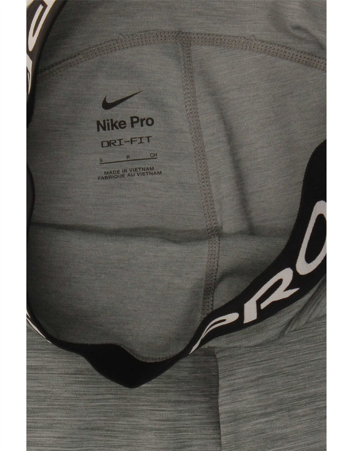 Leggings cu grafice Nike Dri Fit pentru femei UK 8 Small Gri Flecked