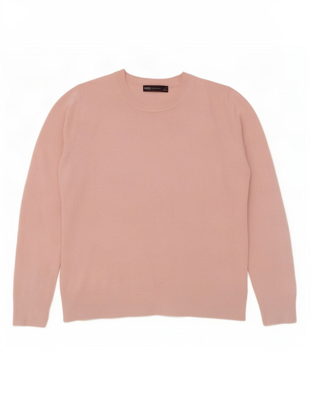 Pulover pentru femei Marks & Spencer cu decolteu triplu UK 12 Roz mediu